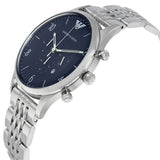 Buy Shop Emporio Armani Chronograph Blue Dial Silver Steel Strap Watch For Men - AR1942 USA Online