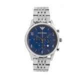 Buy Shop Emporio Armani Chronograph Blue Dial Silver Steel Strap Watch For Men - AR1942 USA Online