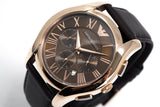 Buy Shop Emporio Armani Chronograph Brown Dial Brown Leather Strap Watch For Men - AR1701 USA Online