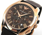 Buy Shop Emporio Armani Chronograph Brown Dial Brown Leather Strap Watch For Men - AR1701 USA Online