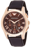 Buy Shop Emporio Armani Chronograph Brown Dial Brown Leather Strap Watch For Men - AR1701 USA Online