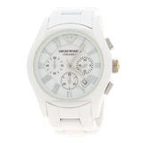 Buy Shop Emporio Armani Chronograph Ceramic White Dial Watch For Women - AR1403 USA Online