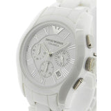 Buy Shop Emporio Armani Chronograph Ceramic White Dial Watch For Women - AR1403 USA Online