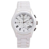 Buy Shop Emporio Armani Chronograph Ceramic White Dial Watch For Women - AR1403 USA Online