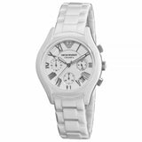 Buy Shop Emporio Armani Chronograph Ceramic White Dial Watch For Women - AR1403 USA Online