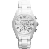Buy Shop Emporio Armani Chronograph Ceramic White Dial Watch For Women - AR1403 USA Online