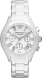 Buy Shop Emporio Armani Chronograph Ceramic White Dial Watch For Women - AR1403 USA Online