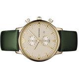 Buy Shop Emporio Armani Chronograph Champagne Dial Green Leather Strap Watch For Men - AR1722 USA Online