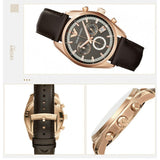 Buy Shop Emporio Armani Chronograph Gray Dial Brown Leather Strap Watch For Men - AR6043 USA Online
