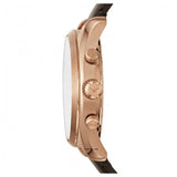 Buy Shop Emporio Armani Chronograph Gray Dial Brown Leather Strap Watch For Men - AR6043 USA Online