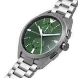 Buy Shop Emporio Armani Chronograph Green Dial Silver Steel Strap Watch For Men - AR11480 USA Online
