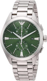 Buy Shop Emporio Armani Chronograph Green Dial Silver Steel Strap Watch For Men - AR11480 USA Online