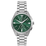 Buy Shop Emporio Armani Chronograph Green Dial Silver Steel Strap Watch For Men - AR11480 USA Online