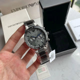 Buy Shop Emporio Armani Chronograph Grey Dial Two Tone Steel Strap Watch For Men - AR11391 USA Online