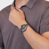 Buy Shop Emporio Armani Chronograph Grey Dial Two Tone Steel Strap Watch For Men - AR11391 USA Online