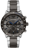 Buy Shop Emporio Armani Chronograph Grey Dial Two Tone Steel Strap Watch For Men - AR11391 USA Online