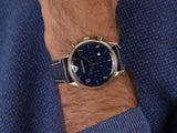 Buy Shop Emporio Armani Chronograph Midnight Blue Dial Blue Leather Strap Watch For Men - AR1862 USA Online
