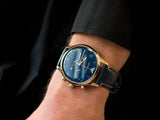 Buy Shop Emporio Armani Chronograph Midnight Blue Dial Blue Leather Strap Watch For Men - AR1862 USA Online