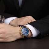Buy Shop Emporio Armani Chronograph Midnight Blue Dial Blue Leather Strap Watch For Men - AR1862 USA Online