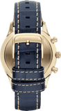 Buy Shop Emporio Armani Chronograph Midnight Blue Dial Blue Leather Strap Watch For Men - AR1862 USA Online
