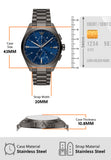 Buy Shop Emporio Armani Chronograph Quartz Blue Dial Grey Steel Strap Watch For Men - AR11481 USA Online
