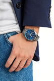 Buy Shop Emporio Armani Chronograph Quartz Blue Dial Grey Steel Strap Watch For Men - AR11481 USA Online
