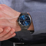 Buy Shop Emporio Armani Chronograph Quartz Blue Dial Grey Steel Strap Watch For Men - AR11481 USA Online