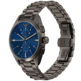 Buy Shop Emporio Armani Chronograph Quartz Blue Dial Grey Steel Strap Watch For Men - AR11481 USA Online