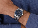 Buy Shop Emporio Armani Chronograph Quartz Blue Dial Silver Steel Strap Watch For Men - AR11082 USA Online