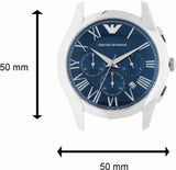 Buy Shop Emporio Armani Chronograph Quartz Blue Dial Silver Steel Strap Watch For Men - AR11082 USA Online