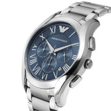 Buy Shop Emporio Armani Chronograph Quartz Blue Dial Silver Steel Strap Watch For Men - AR11082 USA Online
