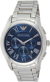 Buy Shop Emporio Armani Chronograph Quartz Blue Dial Silver Steel Strap Watch For Men - AR11082 USA Online