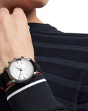 Buy Shop Emporio Armani Chronograph Quartz Grey Dial Black Leather Strap Watch For Men - AR11174 USA Online