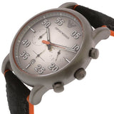 Buy Shop Emporio Armani Chronograph Quartz Grey Dial Black Leather Strap Watch For Men - AR11174 USA Online
