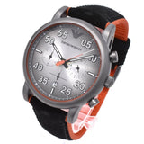 Buy Shop Emporio Armani Chronograph Quartz Grey Dial Black Leather Strap Watch For Men - AR11174 USA Online