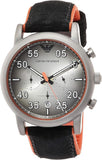Buy Shop Emporio Armani Chronograph Quartz Grey Dial Black Leather Strap Watch For Men - AR11174 USA Online