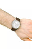 Buy Shop Emporio Armani Chronograph White Dial Brown Leather Strap Watch For Men - AR11033 USA Online
