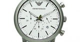 Buy Shop Emporio Armani Chronograph White Dial Green Rubber Strap Watch For Men - AR11022 USA Online