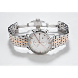 Buy Shop Emporio Armani Chronograph White Dial Two Tone Steel Strap Watch For Men - AR0399 USA Online