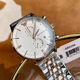 Buy Shop Emporio Armani Chronograph White Dial Two Tone Steel Strap Watch For Men - AR0399 USA Online