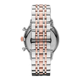 Buy Shop Emporio Armani Chronograph White Dial Two Tone Steel Strap Watch For Men - AR0399 USA Online