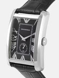 Buy Shop Emporio Armani Classic Analog Black Dial Black Leather Strap Strap Watch For Men - AR1604 USA Online