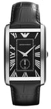 Buy Shop Emporio Armani Classic Analog Black Dial Black Leather Strap Strap Watch For Men - AR1604 USA Online