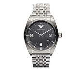 Buy Shop Emporio Armani Classic Analog Black Dial Silver Steel Strap Watch For Men - AR0369 USA Online