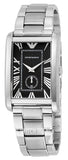 Buy Shop Emporio Armani Classic Analog Black Dial Silver Steel Strap Watch For Men - AR1608 USA Online