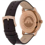 Buy Shop Emporio Armani Classic Analog Grey Dial Brown Leather Strap Watch For Men - AR1813 USA Online