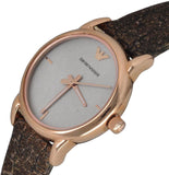 Buy Shop Emporio Armani Classic Analog Grey Dial Brown Leather Strap Watch For Men - AR1813 USA Online