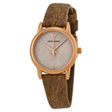 Buy Shop Emporio Armani Classic Analog Grey Dial Brown Leather Strap Watch For Men - AR1813 USA Online