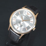 Buy Shop Emporio Armani Classic Analog Silver Dial Brown Leather Strap Watch For Men - AR9101 USA Online
