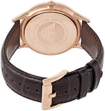 Buy Shop Emporio Armani Classic Analog Silver Dial Brown Leather Strap Watch For Men - AR9101 USA Online